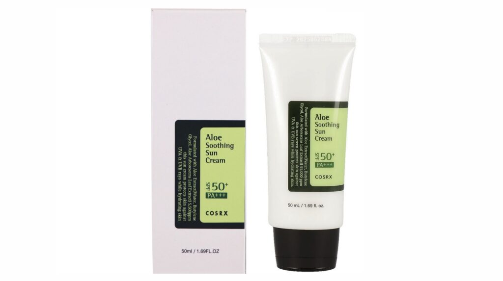 کرم ضد آفتاب بی رنگ مدل آلوئه ورا کوزارکس COSRX